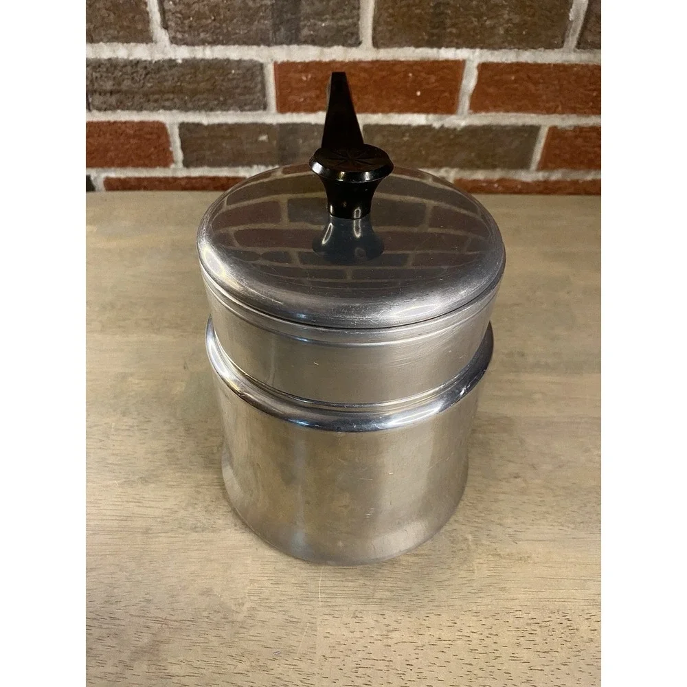 Vintage Mirro Aluminum 1.5 Quart Double Boiler W/Lid Made In USA